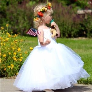 2T white flower girl dress!